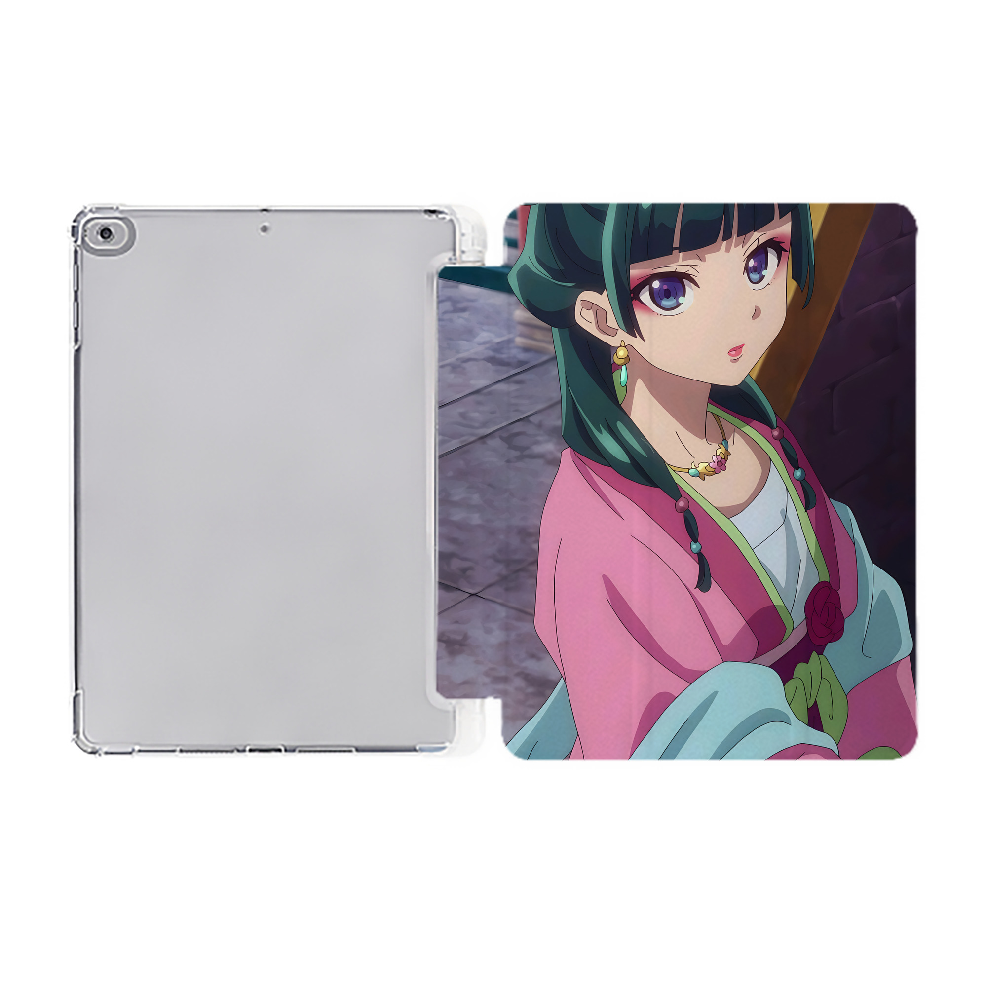 （画像用） 薬屋のひとりごと The Apothecary Diaries IPad ケース ペン収納付き 三つ折りスタンド PUレザー×シリコン 対応機種9.5/10.5/10.9インチ